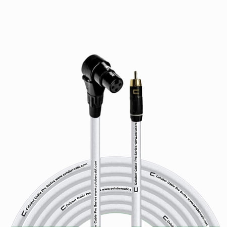 Coluber Cable Balanced Right Angle XLR Female-RCA Male 3-Pin Audio Connector