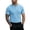 Sky Blue, variant on Knit Cotton T Shirts Men Short Sleeve Button Down Henley Shirts Summer Stretchy Comfy Athletic Workout Basic Tops Pink XXXL