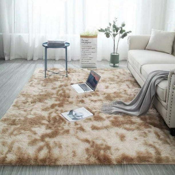 Popvcly 19 69 78 74 Inches Home Parlor Bedroom White Fur Carpet Shaggy Long Mat Luxury Rectangle Square Soft Artificial Wool Sheepskin Fluffy Area Rug Khaki Walmart Com Walmart Com
