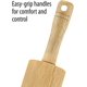 thumbnail image 4 of Rodillo de madera clásico de 45 cm para masa de pizza, tartas, pasteles y galletas. Mangos ergonómicos. Imprescindible en la cocina., 4 of 5