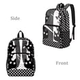 thumbnail image 2 of SEANATIVE Clear PVC Backpack for Kids Boys Girls Transparent Bookbag See Through School Daypack Middle High School Backpacks Rucksack Schoolbag, Black Cat Polka Dots Black, 2 of 7