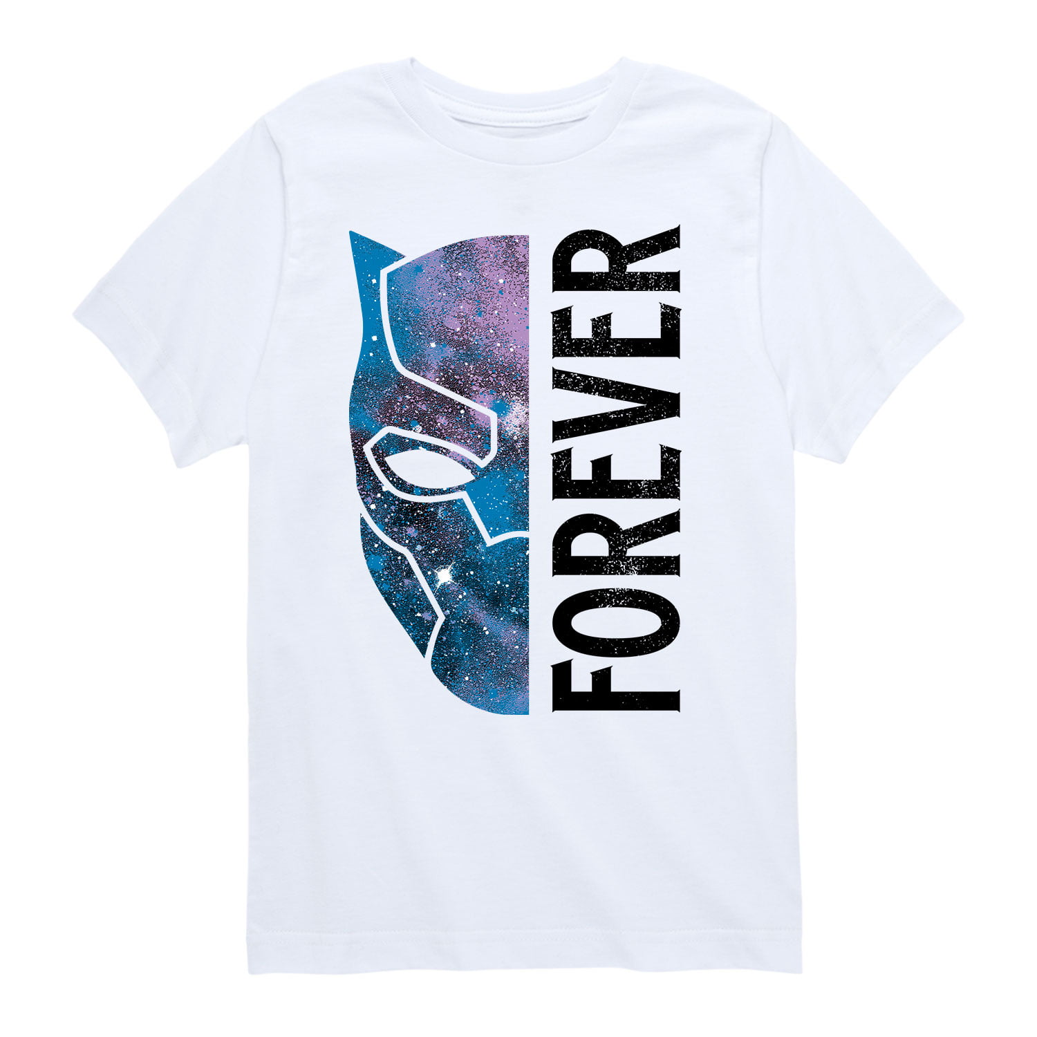 Instant Message Panther Purple Mask Youth Short Sleeve Graphic T-Shirt