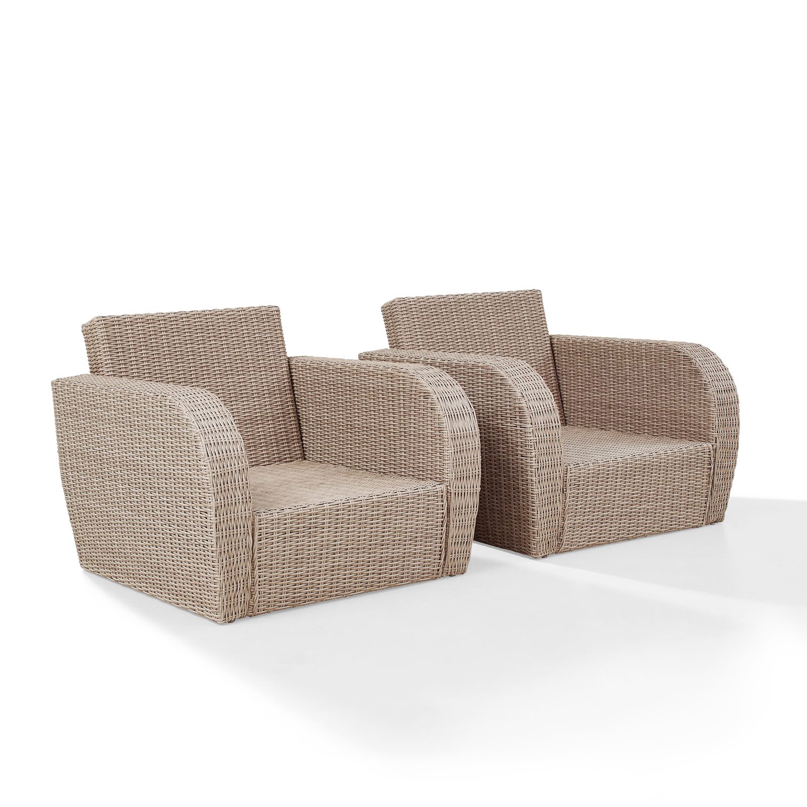 Crosley Furniture St Augustine 2 Pc Outdoor Wicker Seating Set With Mist Cushion - Two Outdoor Wicker Chairs - image 5 of 11