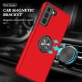 thumbnail image 4 of Galaxy S22 Plus Case for Samsung Galaxy S22 Plus Case  Grade Shockproof Built-in Ring Holder Kickstand Car Mount Armor Heavy Duty Protective Case for Galaxy S22+ Plus Phone Case (Red), 4 of 15