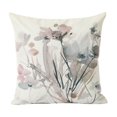 thumbnail image 2 of Juego de 2 piezas de funda de cojín con estampado de flores, almohada cuadrada decorativa, 2 of 5