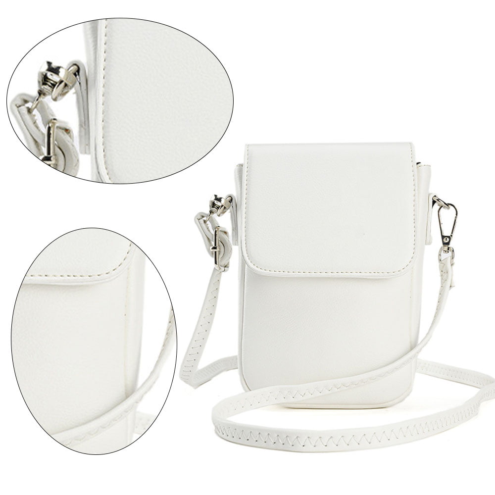 Women Vintage Crossbody Phone Bag, Small Messenger Shoulder Bag Cash Handbag  Wallet Purse,white，G119683 