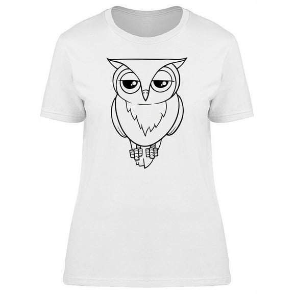 Cool Owl Doodle T-Shirt Women -Image by Shutterstock, Female XX-Large