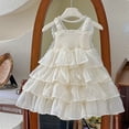 thumbnail image 2 of Hotiary Toddler Baby Girls Layered Tulle Puffy Dress Kids Solid Sleeveless Butterfly V-Back Mesh Princess Dress Wedding Birthday Party Ball Gown Prom for 1-10 Years, 2 of 3
