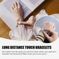 thumbnail image 3 of TOTWOO Touch Bracelets for Couples, Vibration & Light up for Love Couples(Silver+Silver) Long Distance Relationship Gifts for Girlfriend, 3 of 8