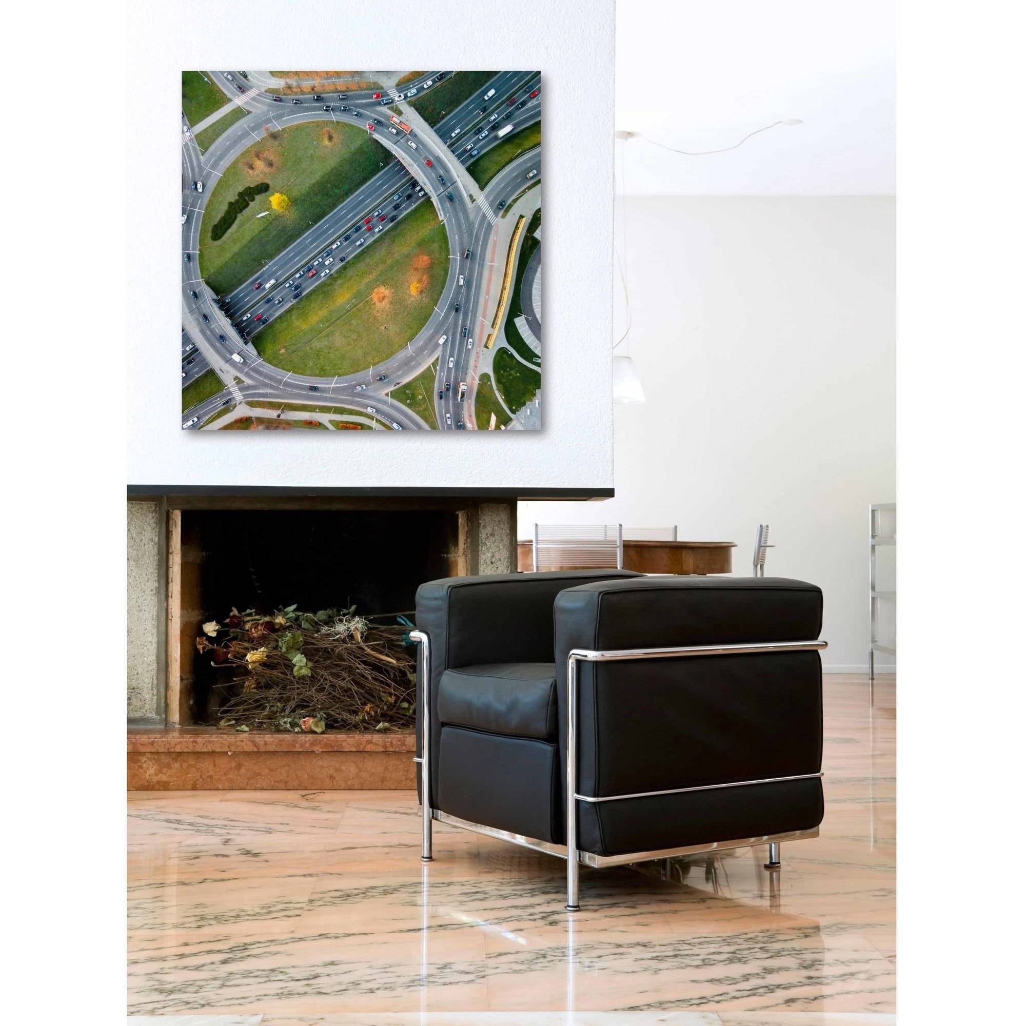 Marmont Hill "Traffic Circles" by Karolis Janulis Painting Print on Wrapped Canvas