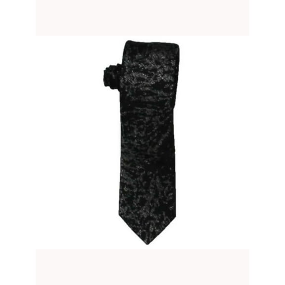INC Mens Black Graphic Slim Neck Tie