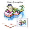 thumbnail image 6 of Sikiie Alligator Donut Pool Float Puzzle, Jigsaw Puzzles, Jigsaw Puzzles 1000 Pieces, Custom Jigsaw Puzzle for Adults (29.5×19.7in, Horizontal), 6 of 9