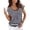 Black, variant on QHWAUAKFBN T Shirts For Women Loose Fit Striped V Neck Summer Short Sleeve Tshirts Top
