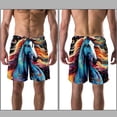 thumbnail image 3 of luoweisi Men's Beach Shorts Quick Dry Swim Trunks with Mesh Lining Horse L, 3 of 5