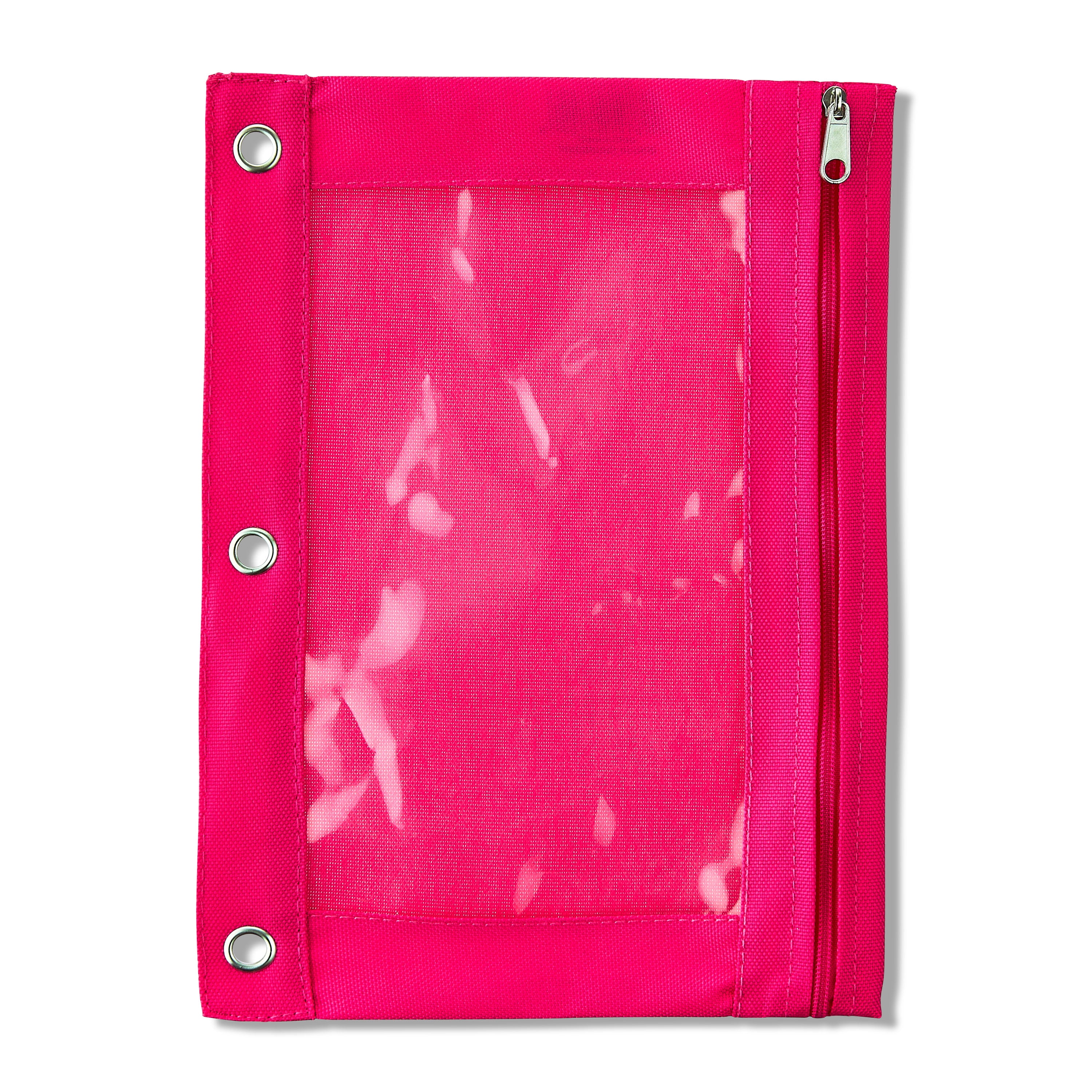 Pen+Gear Solid Pink 3-Ring Binder Pouch