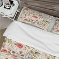 thumbnail image 4 of Designart 'Vintage Red Pink Flower and Leaves' Rustic Duvet Cover Set, 4 of 4