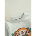 thumbnail image 4 of Newborn Baby Girl Boy Halloween Outfit Crewneck Sweatshirt Romper Long Sleeve Pumpkin Oversized Sweater Top Fall Clothes, 4 of 7