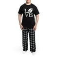 thumbnail image 5 of CafePress - Love Football Men's Dark Pajamas - Men's Dark Loose Fit Cotton Pajama Set, 5 of 7
