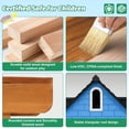 thumbnail image 3 of ANPOO Outdoor Wooden Kids Playhouse, Large Play House with Bench/Table/Kitchen/Flower Pot Holders/Toys, Outdoor Play Toy Gift for Ages 3+, 3 of 7