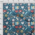 thumbnail image 3 of oneOone Velvet Teal Blue Fabric Tool Sewing Craft Projects Fabric Prints By Yard 58 Inch Wide, 3 of 4