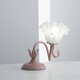 thumbnail image 2 of Retro Flower Lily Table Lamp Creatives Table Lamp Unique Diy Lily of the Valley Lamp for Bedroom, Bedside,US Plug Pink, 2 of 5