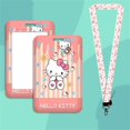 thumbnail image 1 of Cute Sanrio Hello Kitty Cartoon Cosplay Kt Cat Key Chain Pendant Work Bus Card Holder Plastic with Lanyard Student Gift Toys, 1 of 7
