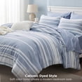 thumbnail image 5 of U by Bedsure Queen Comforter Set Blue, 7 Pieces Reversible Bed in a Bag, Striped Bedding Set, All-Season, 5 of 9