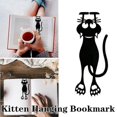 thumbnail image 5 of 5pcs Bookmark Curious Cat Black colour Shaped cat 12cm Plastic, 5 of 5
