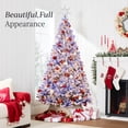 thumbnail image 3 of Best Choice Products 9ft Pre-Lit Lavender Christmas Pine Tree w/ Flocked Branches, 900 Warm-White Lights, 3 of 8