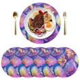 thumbnail image 5 of Ryvnso Conch Seashells Round Plate Mats Dining Table Placemat Set of 4 for Holiday Decoration, 5 of 7