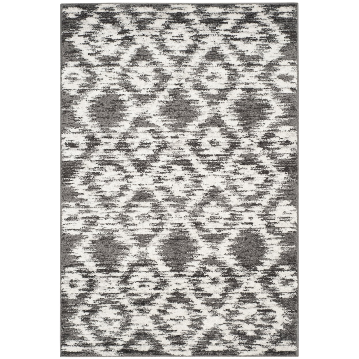 SAFAVIEH Adirondack Valentin Geometric Area Rug, Charcoal/Ivory, 5'1" x 7'6"