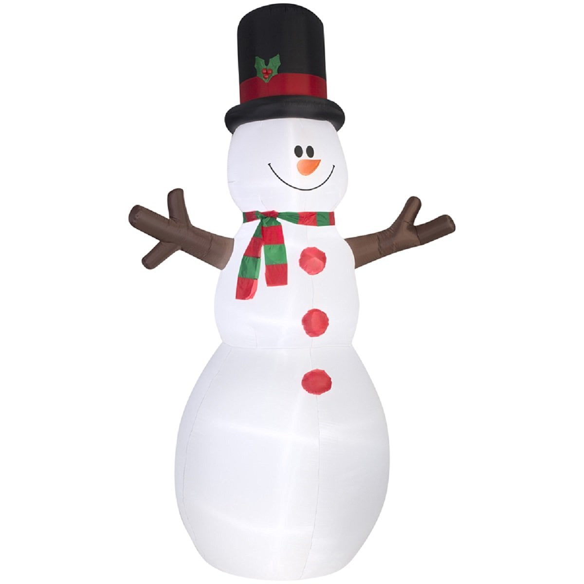 Giant Inflatable 12' Snowman With Stick Arms - Walmart.com - Walmart.com