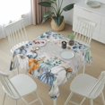 thumbnail image 6 of Blue Pumpkin Table Cloth Waterproof Tablecloths, Orange White Thanksgiving Autumn Eucalyptus Tablecloth Dining Table Cover for Kitchen Party Tabletop Outdoor, Square Tablecloth 54x54 Inch, 6 of 9