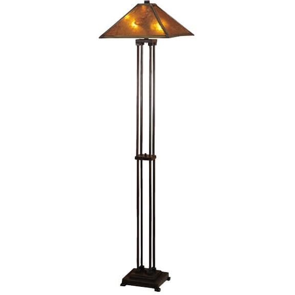 Meyda Tiffany 24218 Amber Glass / Tiffany Floor Lamp From The Mica Missions Collection -