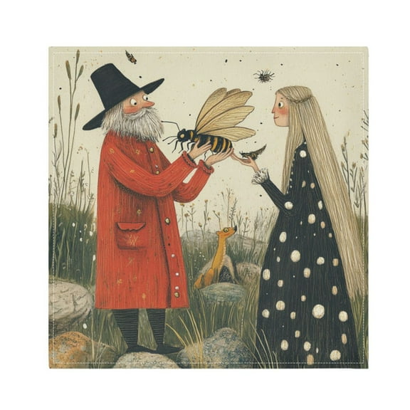 WOBOGO Entomologist Cloth Napkins 1 Piece Soft Elegant Touch Durable Absorbent Quick Drying for Elegant Dining