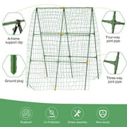Garden Trellis for Climbing Plants Outdoor, 2PCS A-Frame Cucumber Trellis for Raised Bed, Tomato Trellis for Raised Garden Bed, Garden Trellises for Cucumber, Tomato, Climbing Plants