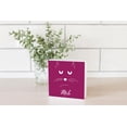 thumbnail image 2 of Meh Magenta Cat Face 5 x 5 Wood Tabletop Sign Plaque, 2 of 4
