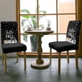 thumbnail image 3 of Dining Chair Covers Set of 4,Thanksgiving Pumpkin Fall Theme Universal Stretch Kitchen Seat Covers Parsons Chair Protector Slipcover for Home Restaurant Party Decor,Colorful Polka Dot on Black, 3 of 6