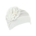 thumbnail image 2 of Travelwant Turban Hat Stretchy Breathable Solid Color Women Side Flower Beanie Cap Headwear Hair Accessories, 2 of 8