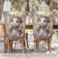 thumbnail image 5 of Decorative Chair Back Cover One Size x6 Chair Cover Dining Chair Slipcovers Chair Back Decoration Festival Chair Decoration Cartoon Traveling Rabbit, 5 of 6