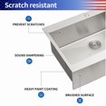 thumbnail image 4 of Rainlex 33"x22"x10", Farmhouse Apron Single Bowl Stainless Steel Kitchen Sink, Include 3 Accessories, 4 of 4