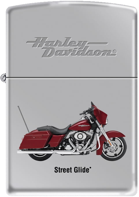 Zippo Harley Davidson HD Street Glide Motorcycle High Polish Chrome Lighter  RARE