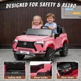 thumbnail image 5 of Track Seven 24V Ride on Car, Licensed Lexus GX550 2-Seater Electric Car with Remote Control, Bluetooth, LED Lights, Four-Wheel Suspension, 24V Electric Ride on Toy Car for Kids Aged 3+, Pink, 5 of 9