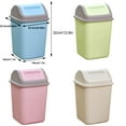 thumbnail image 3 of Plastic Swing Lid Classified Bin Home Office Rubbish Waste Waste Storage Dustbin Dustbin Garbage Container Wastebasket Trash Can with Cover Khaki, 3 of 9