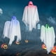thumbnail image 2 of De Decoraciones De Fantasmas Colgantes De Halloween Que Brillan En La Oscuridad, Fantasma Volador, Decoración De Fiesta De Halloween Para Porche Delantero, Patio, Césped 3 Uds. Kearding HA038547-00, 2 of 6