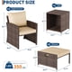 thumbnail image 2 of 5-piece high-back patio conversation set con 2 ottomans y mesa: all-weather pe rattan lounge sillas con soft cushions para balcony, porch, garden, y poolside relaxation, 2 of 7
