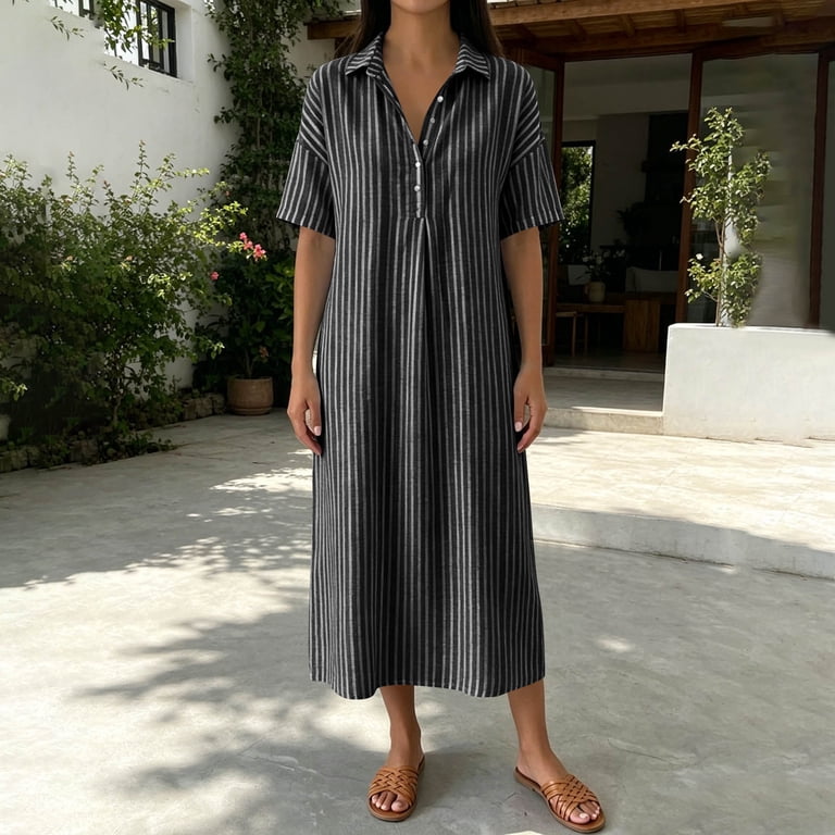 striped collared midi dress Karen Millen Stripe Collared Woven Midi Dress in Burgundy