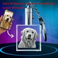 thumbnail image 5 of 3D Crystal Photo and Keychain Square Shape Innovation Crystal Picture Personalized Gifts with Your Photo Customized Couples Pet Gifts with Colorful Light Base (Small Premuim-A), 5 of 9