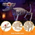 thumbnail image 2 of Joyfy 34" Wolf Halloween Skeleton with Red LED Eyes, Posable Plastic Animals Halloween Skeleton for Indoor Outdoor Halloween Decorations, 2 of 8