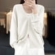 thumbnail image 2 of Camiseta sin mangas para mujer,Blusa de punto con botones de color liso para mujer, camisa acrílica de manga larga, blusa informal de moda para uso doméstico y diario, sopatenor, 2 of 9